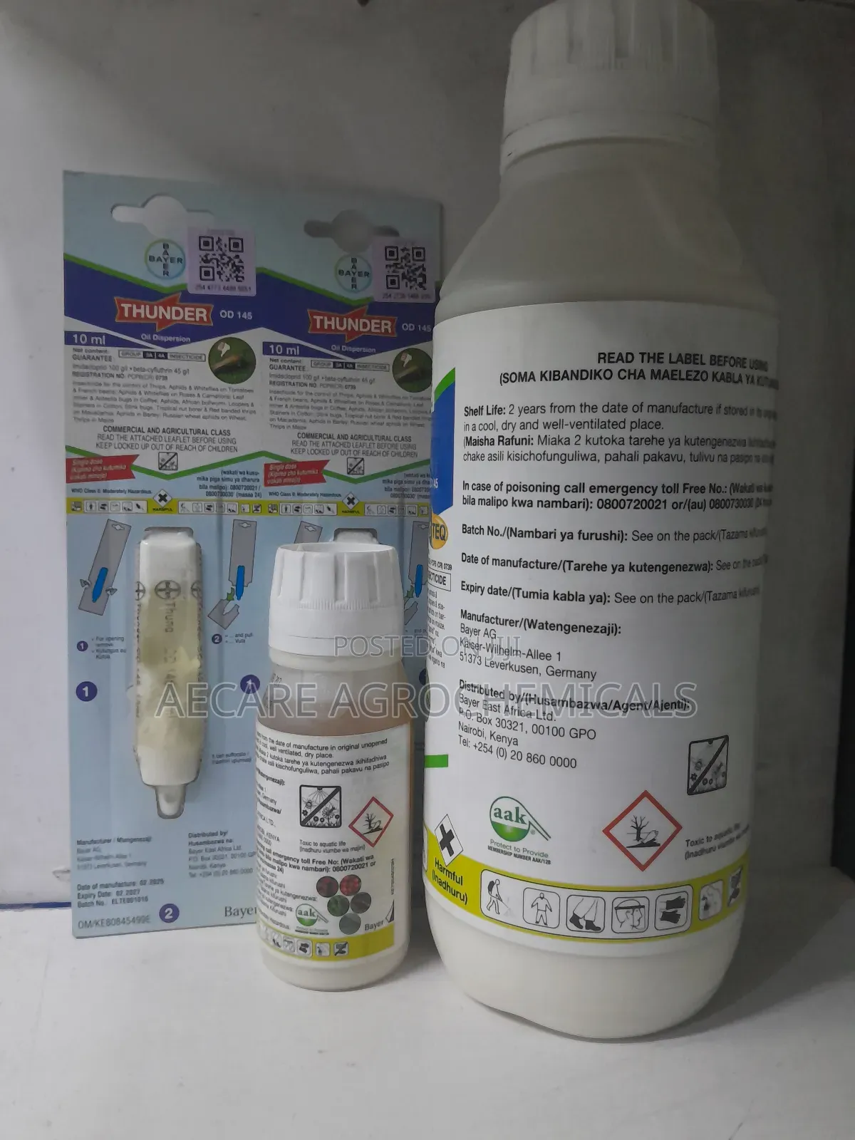 Thunder Insecticide Od145 10ml, 100ml and 1litre