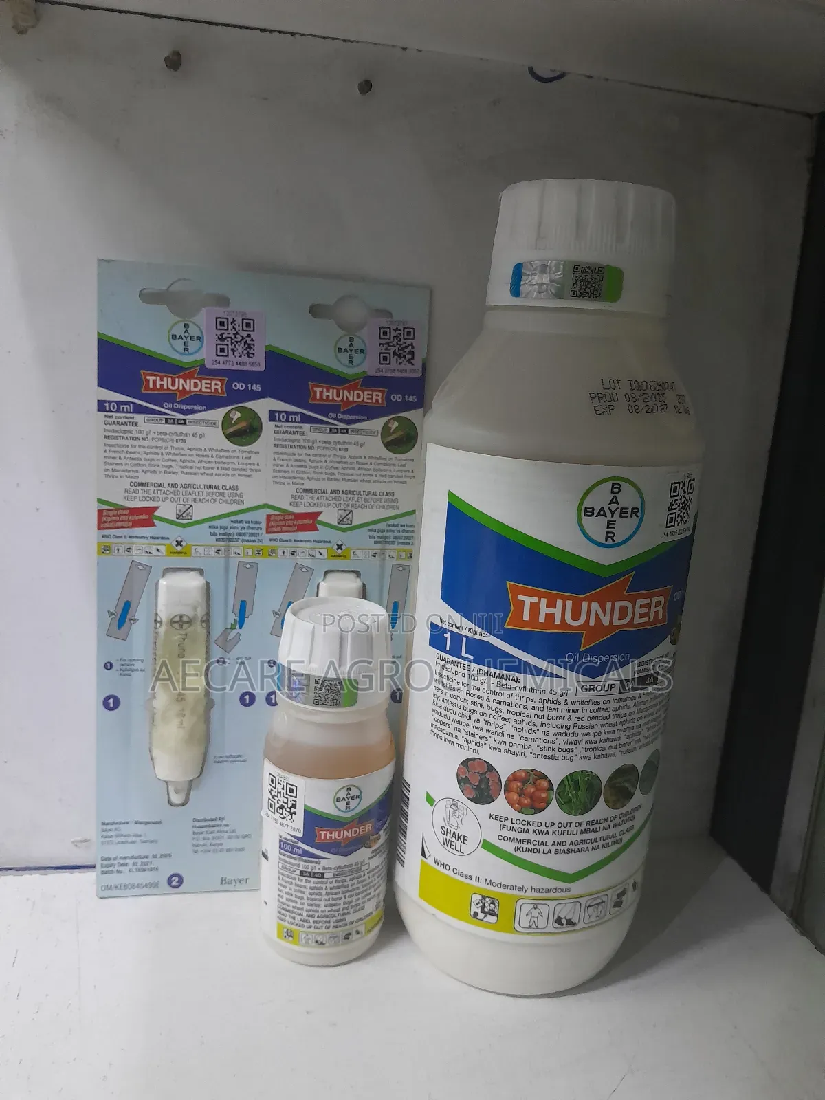 Thunder Insecticide Od145 10ml, 100ml and 1litre