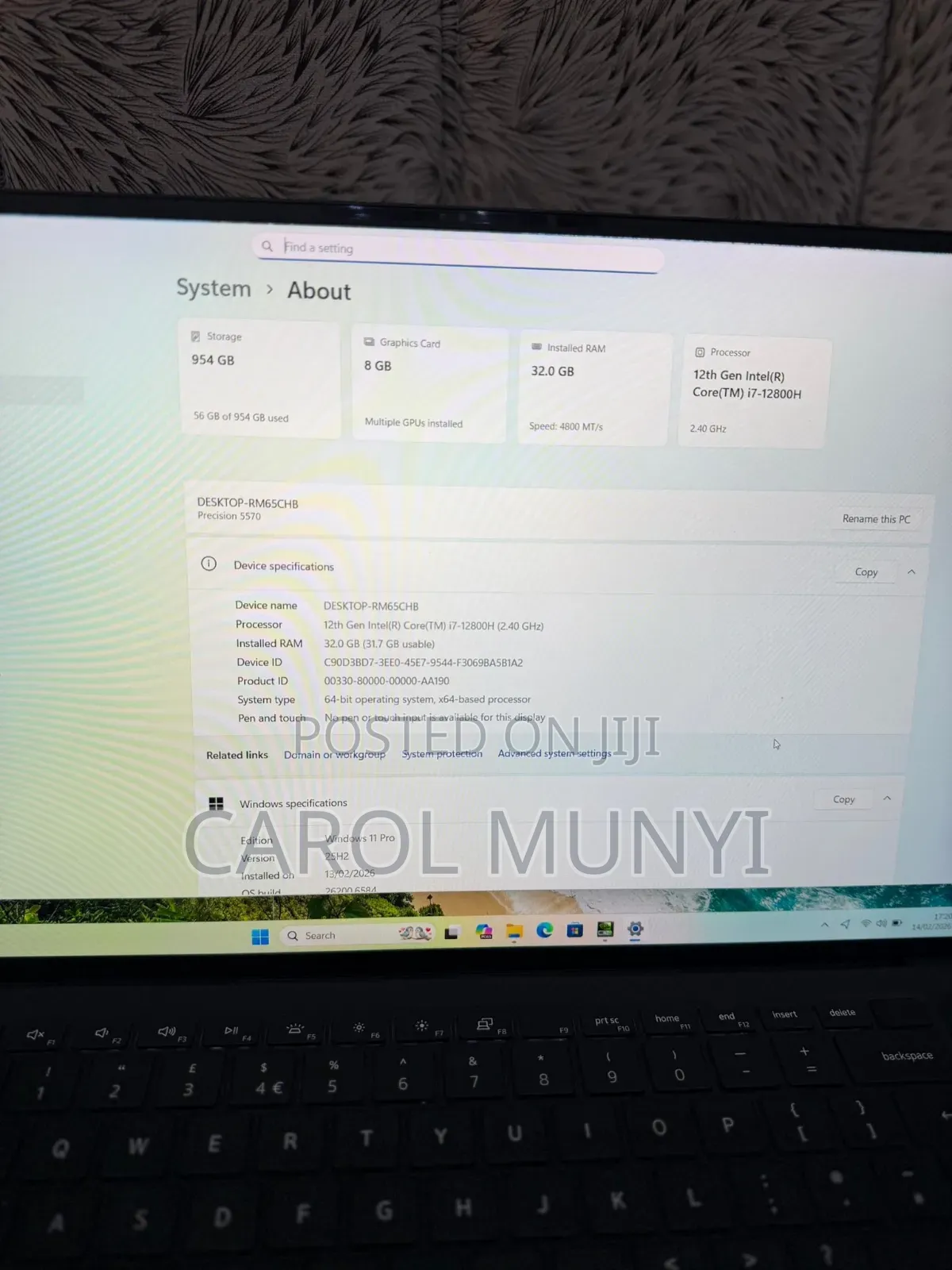 New Laptop Dell Precision 5570 32GB Intel Core i7 SSD 1T