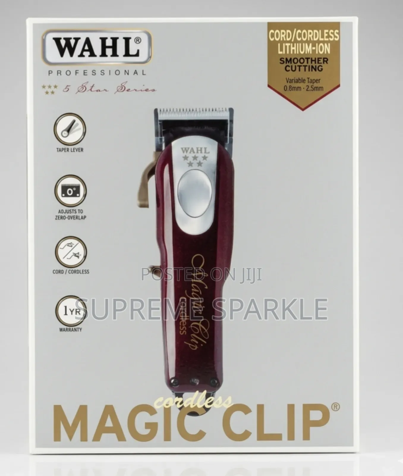Wahl Professional 5-Star Cordless Magic Clip Hair Clipper.