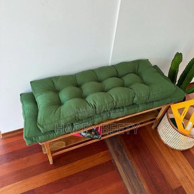 Velvet Fabric Tufted Big Cushions - thumbnail 2