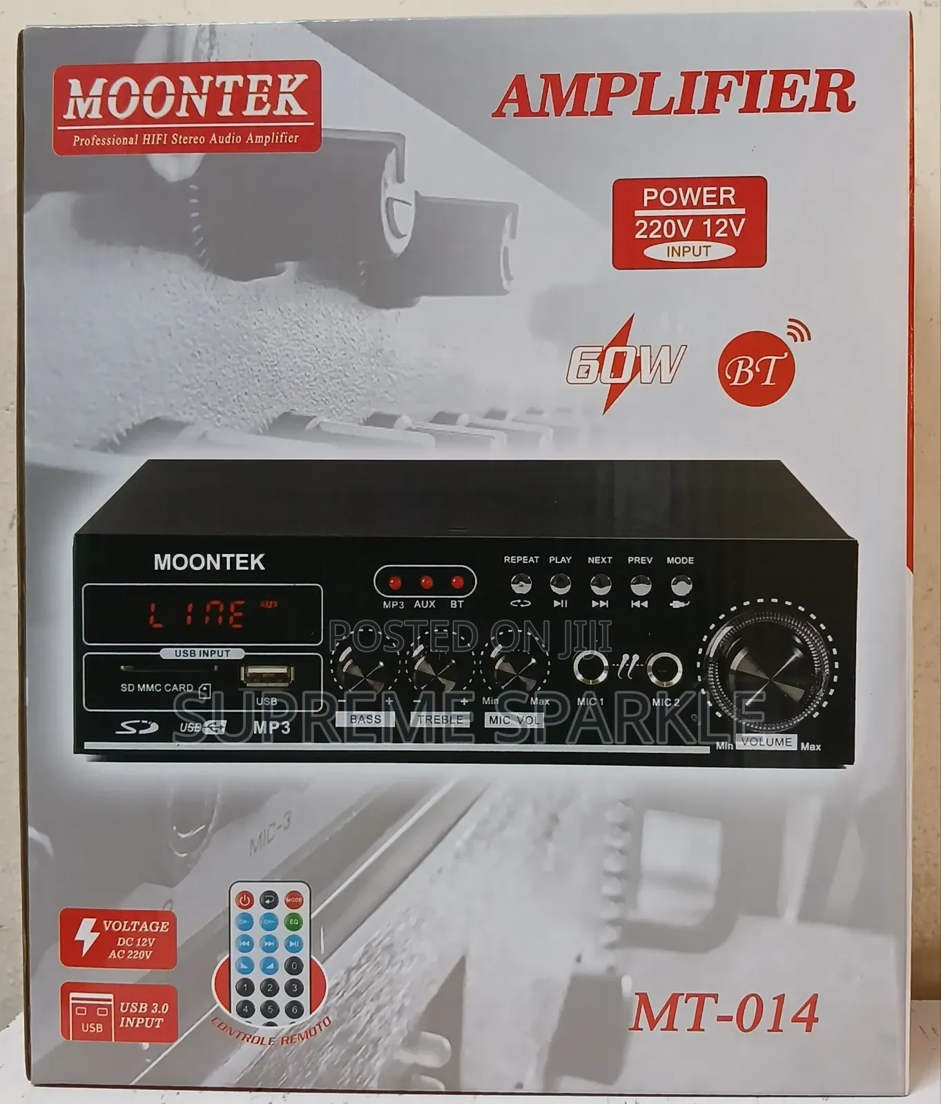 Moontek Mt-014 Stereo Audio Amplifier, 60w.
