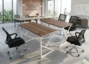 Brand New Stylish Office Desk With White Metal Frames
