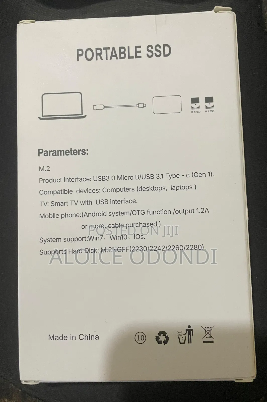 M.2 SSD Enclosure Usb-C 3.1 (Ngff/Sata) – Portable SSD Case