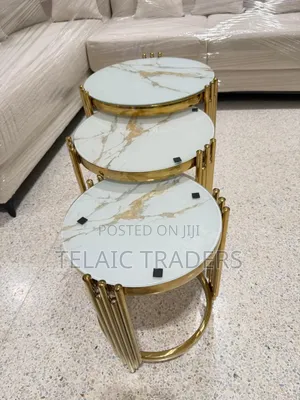 3 in 1 Executive Pure Marble Table