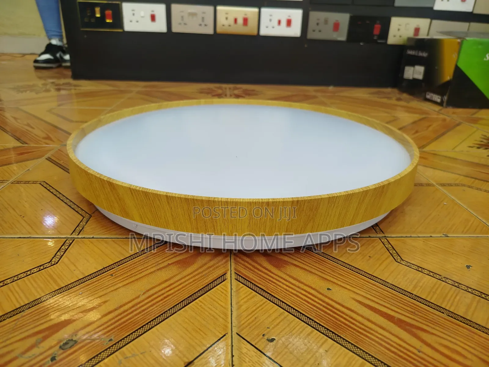 Wood Grain Ceiling Light