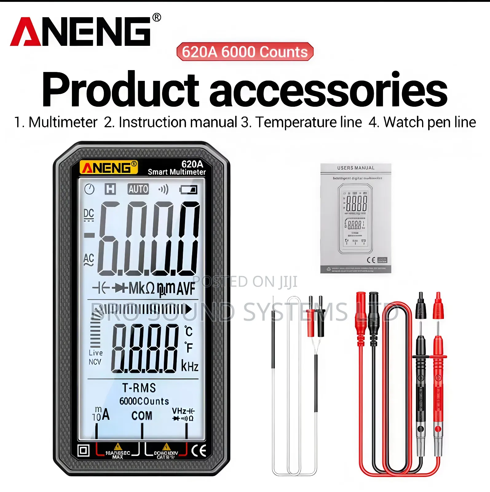 Aneng 620a Digital Smart 6000 Count Multimeter