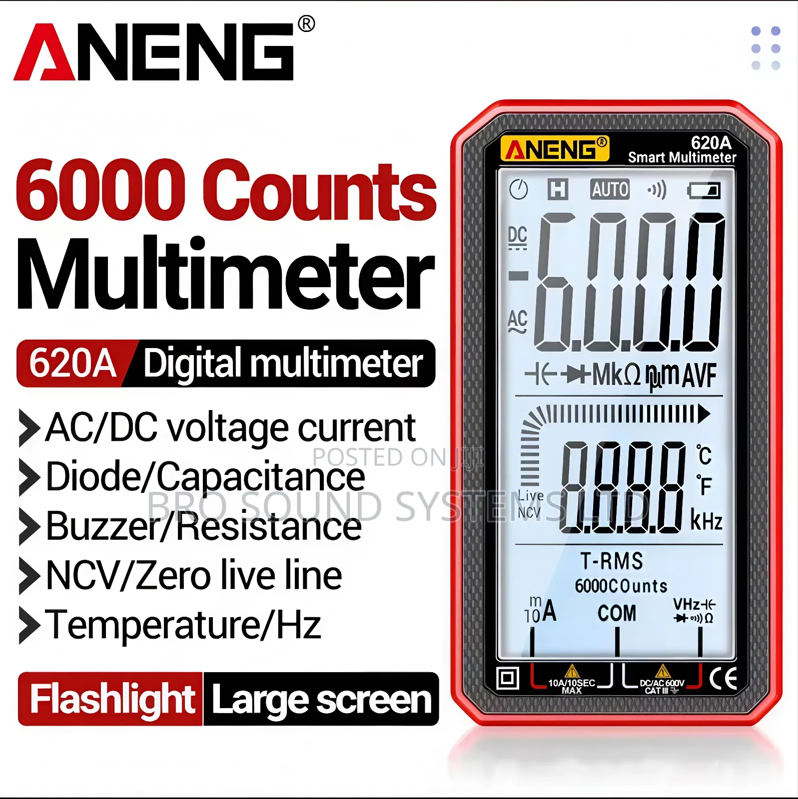 Aneng 620a Digital Smart 6000 Count Multimeter
