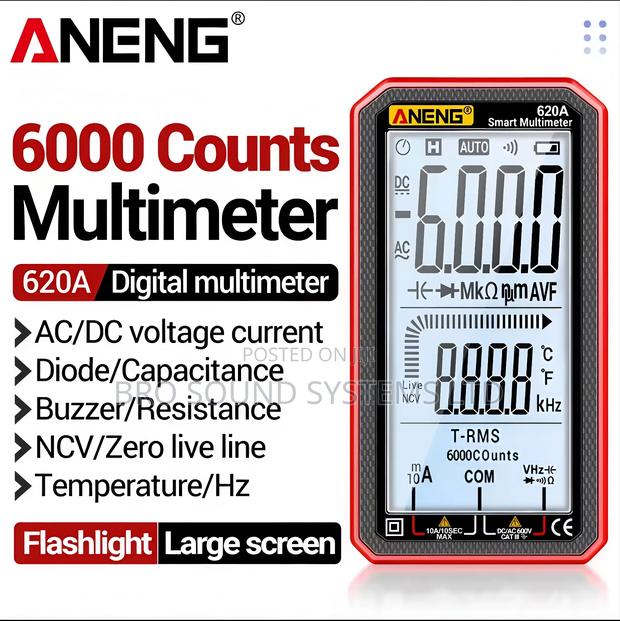 Aneng 620a Digital Smart 6000 Count Multimeter - thumbnail 3