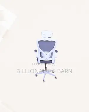White Ergonomic Office Chair Flip Up Arms Adjustable Headrest Solution
