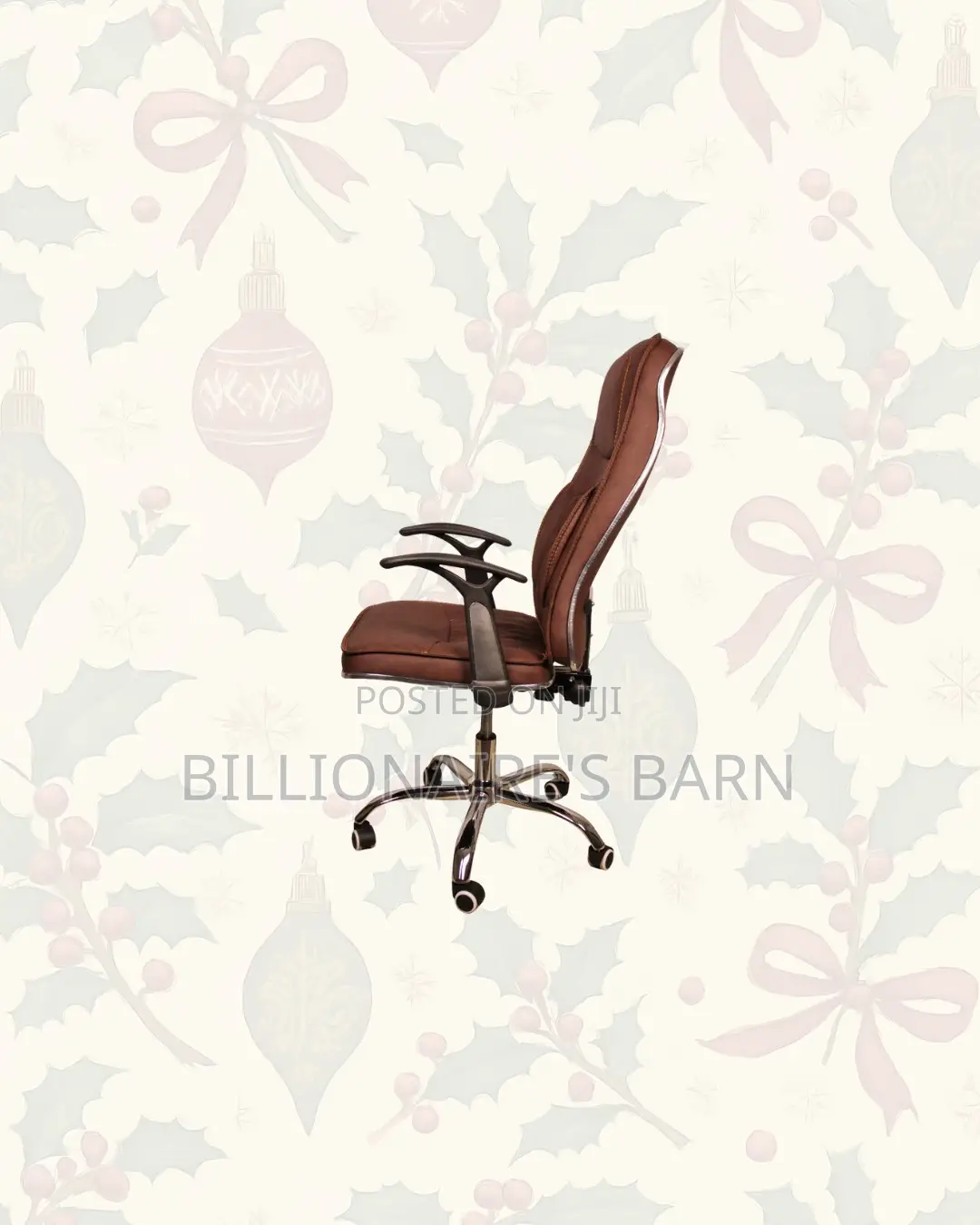 Ergonomic Executive Leather Chair High Back Padded Armrest Seating