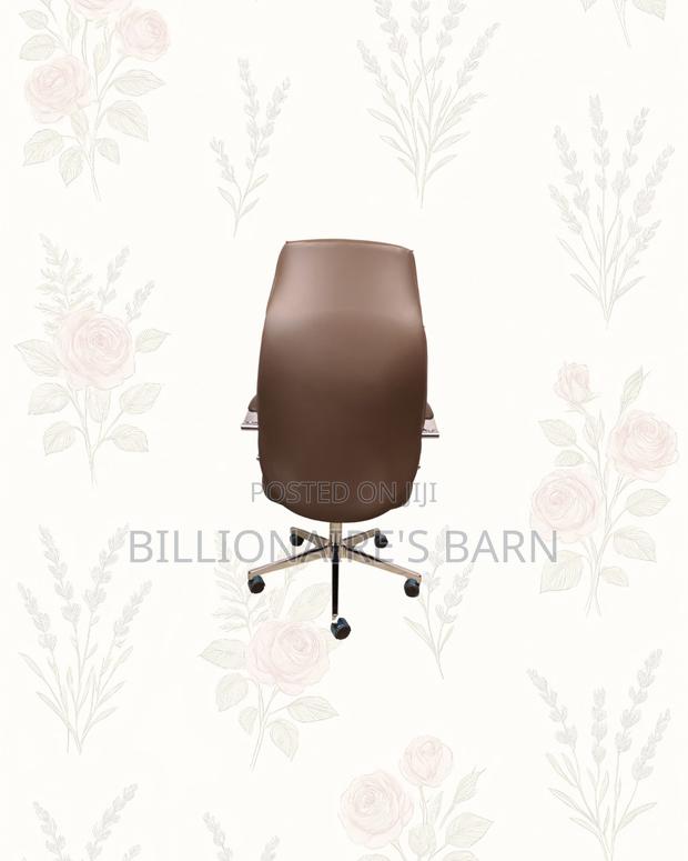 Brown Executive Leather Office Chair High Back Chrome Base Solution - thumbnail 4