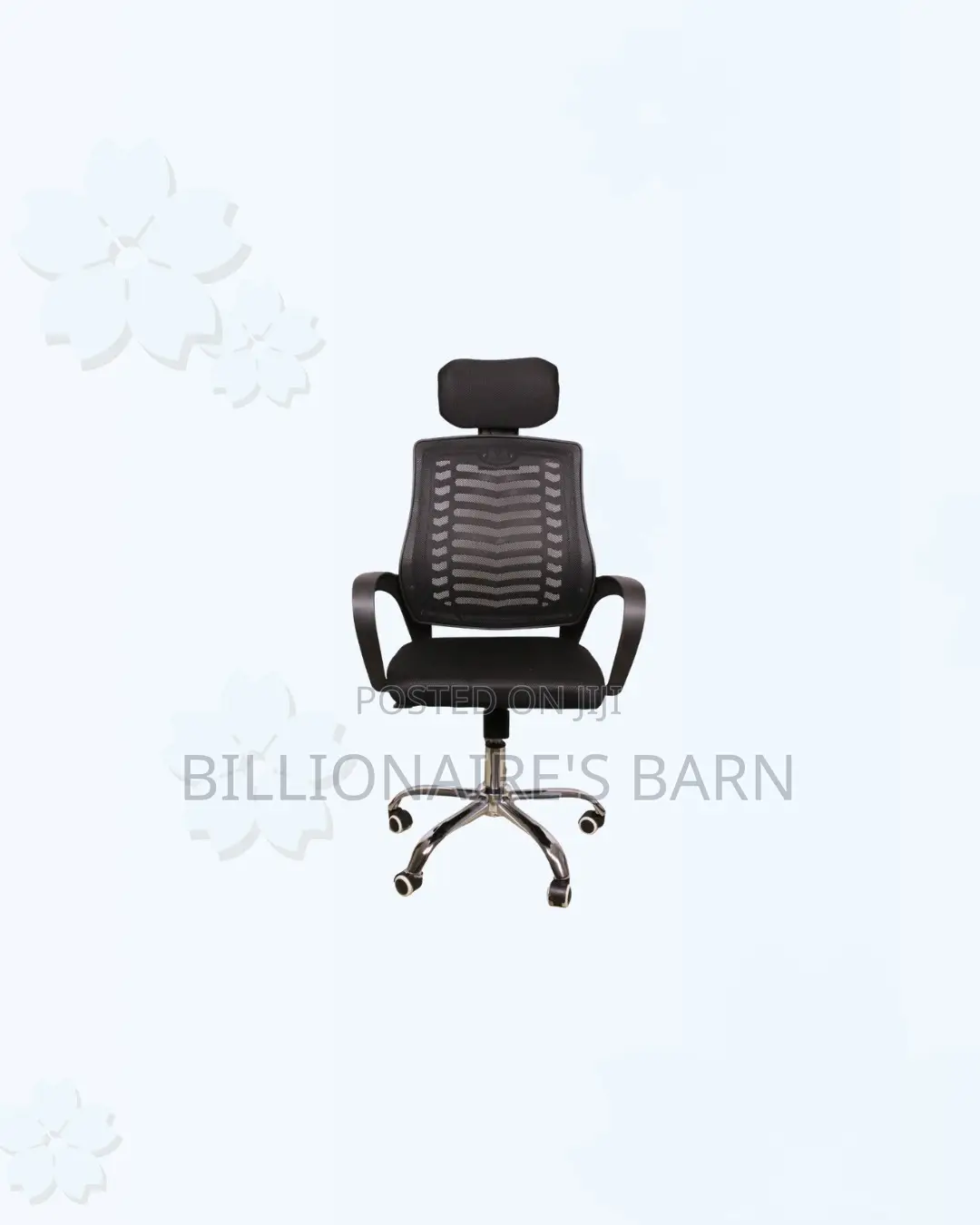 Secretarial Mesh Chair Adjustable Headrest and Lumbar Support Solution