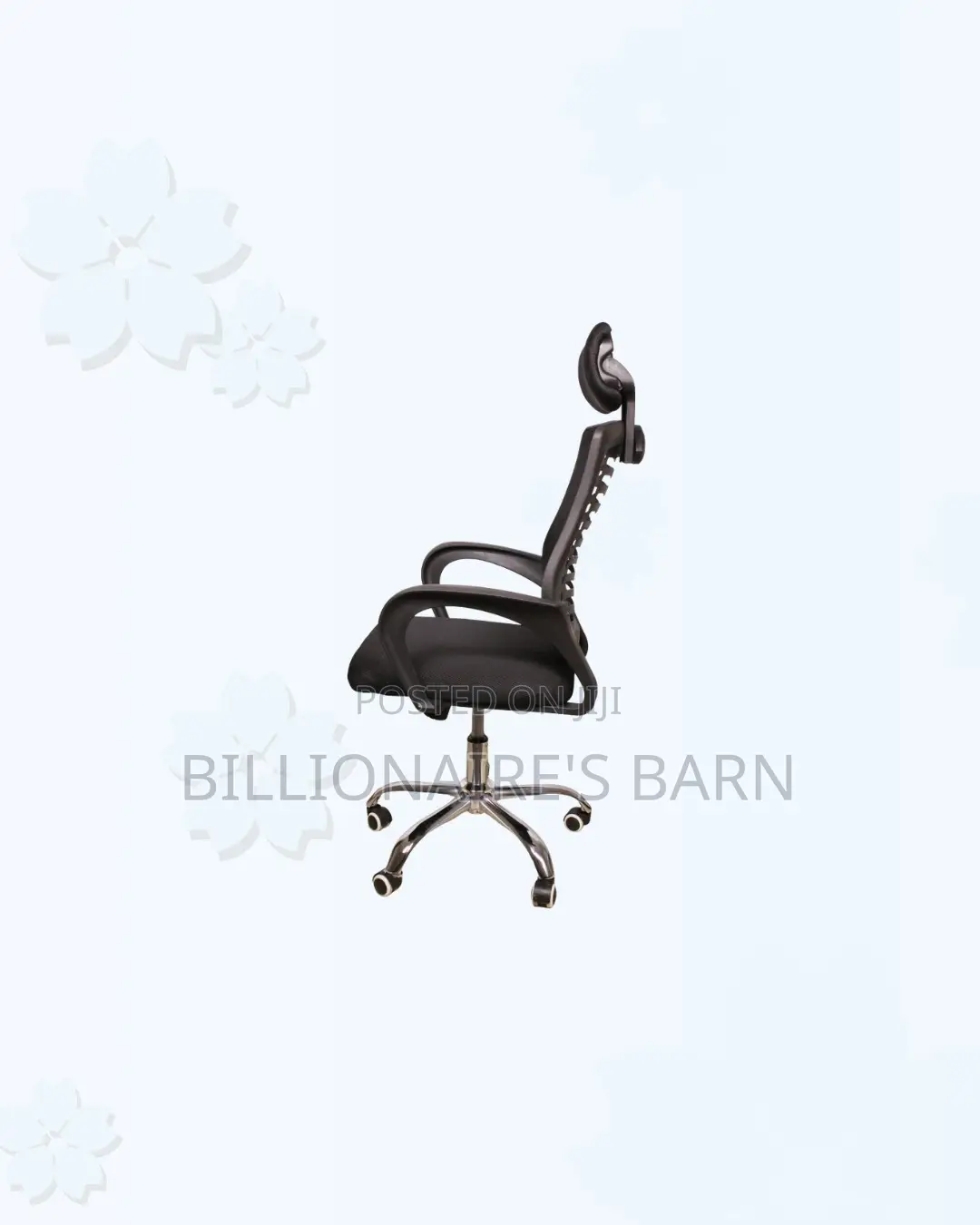 Secretarial Mesh Chair Adjustable Headrest and Lumbar Support Solution