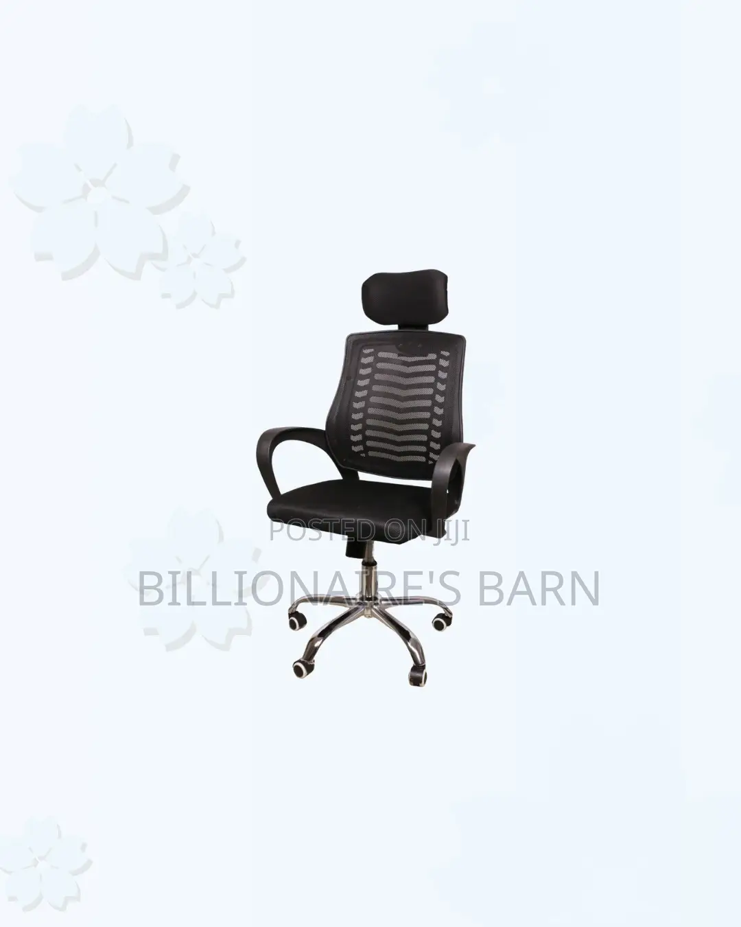 Secretarial Mesh Chair Adjustable Headrest and Lumbar Support Solution