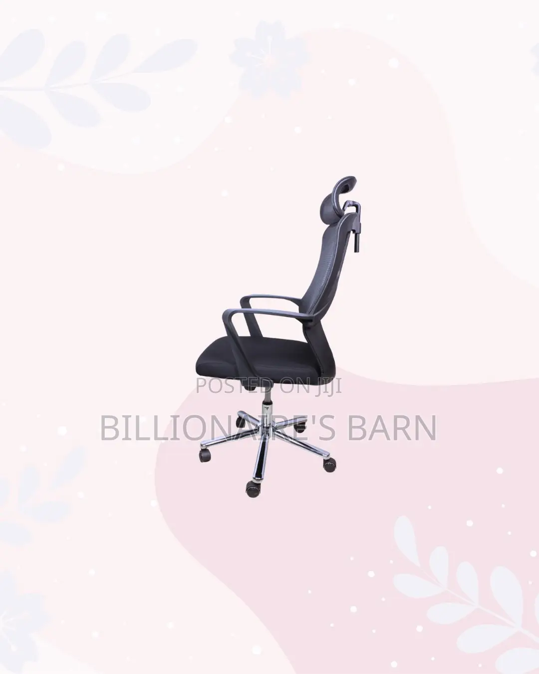 High Back Mesh Office Chair Headrest Lumbar Support Ergonomic Comfort