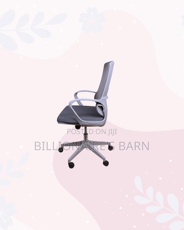 Grey Ergonomic Mesh Office Chair Mid Back Lumbar Support