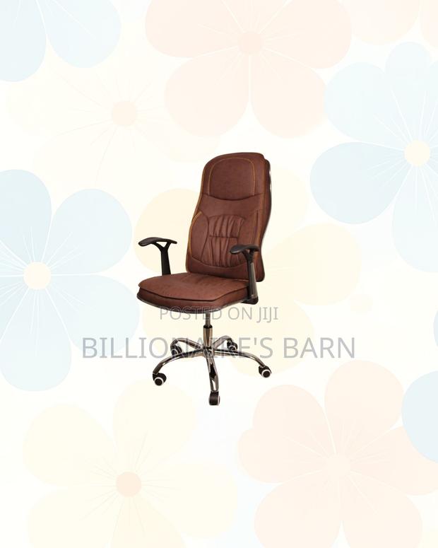 Ergonomic Executive Leather Chair High Back Padded Armrest - thumbnail 3