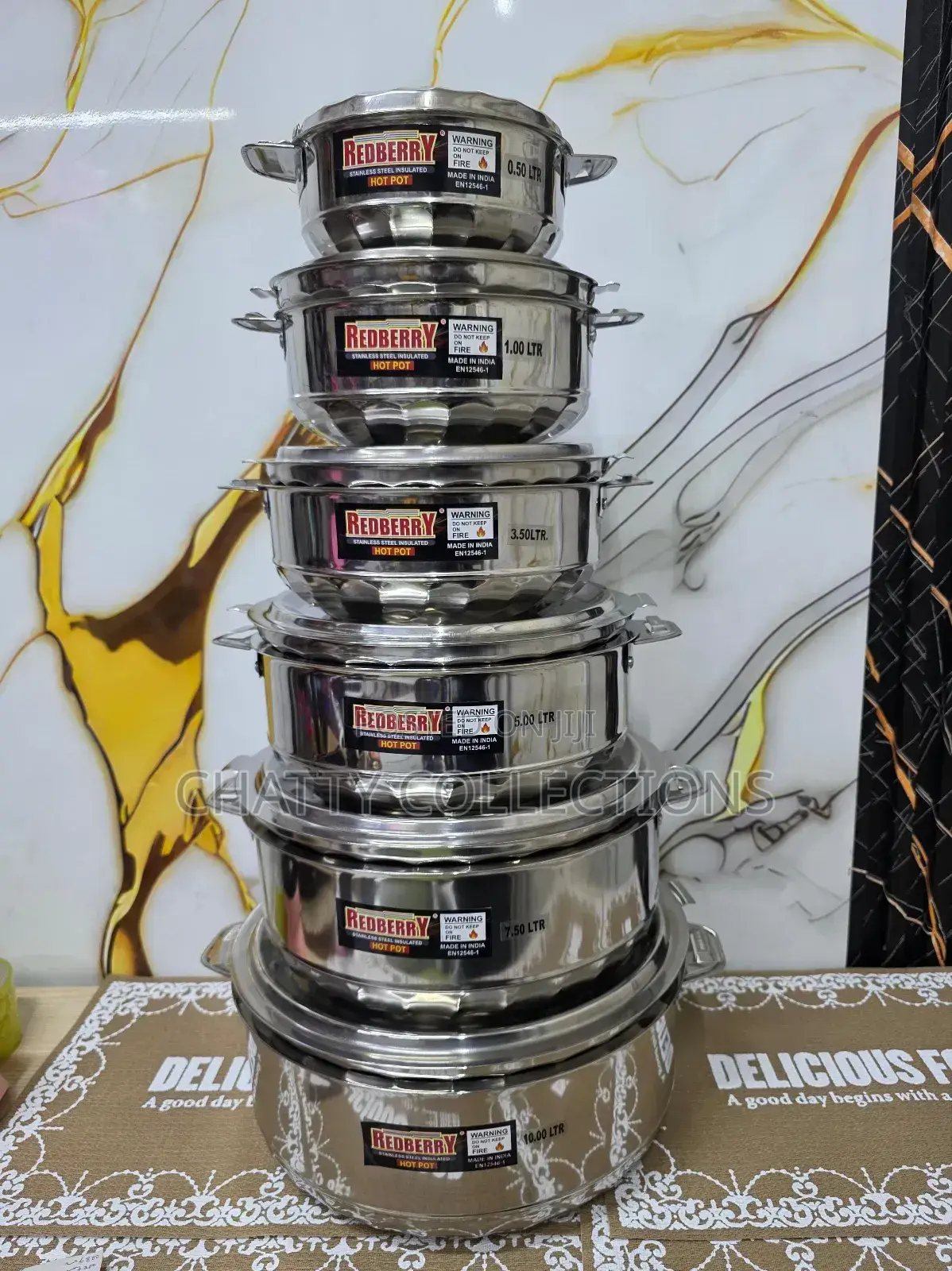 6 Piece Premium Hot Dish Set Stainless Steel