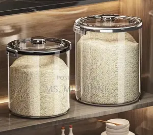 Clear Acrylic Cereal / Rice Storage Canister/ Bucket (5/10 L)