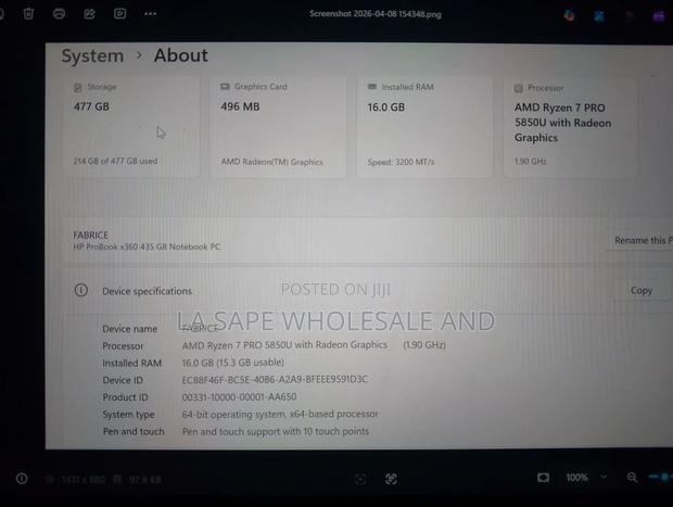 Laptop HP ProBook 430 G8 16GB AMD Ryzen 7 HDD 500GB