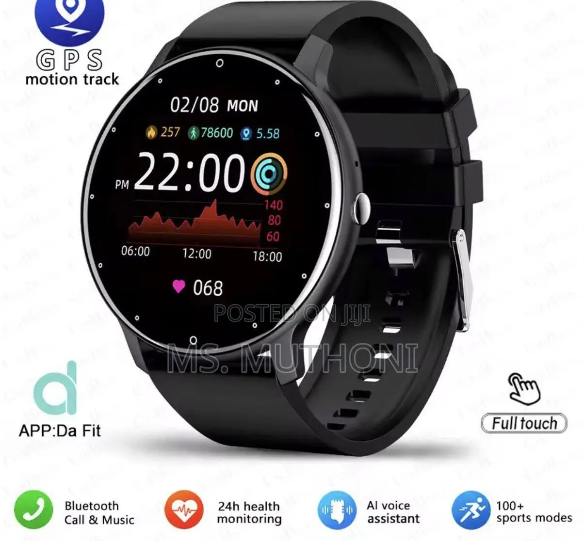 Zl02c Pro Smart Watch, a Health and Fitness Tracker