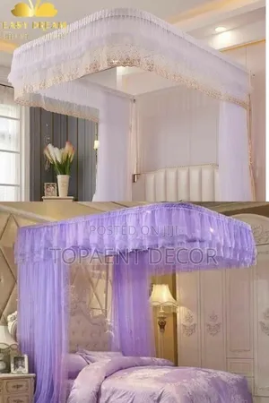 Purple and White, Bites Free,2 Stand Mosquito Nets