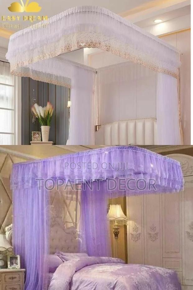 Purple and White, Bites Free,2 Stand Mosquito Nets