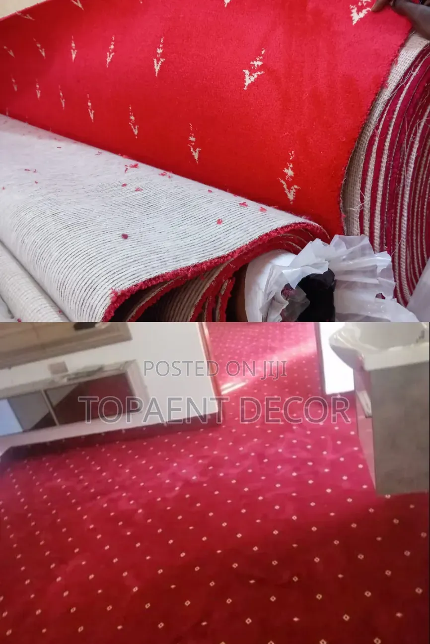 Red With Designs, Presidential 12mm Wall to Wall Carpets