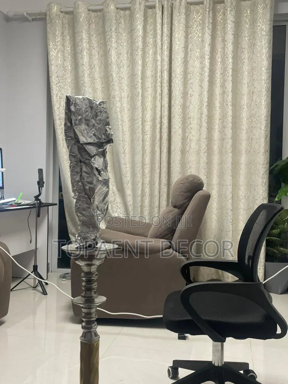 Golden White, Machine Washable Window Curtains