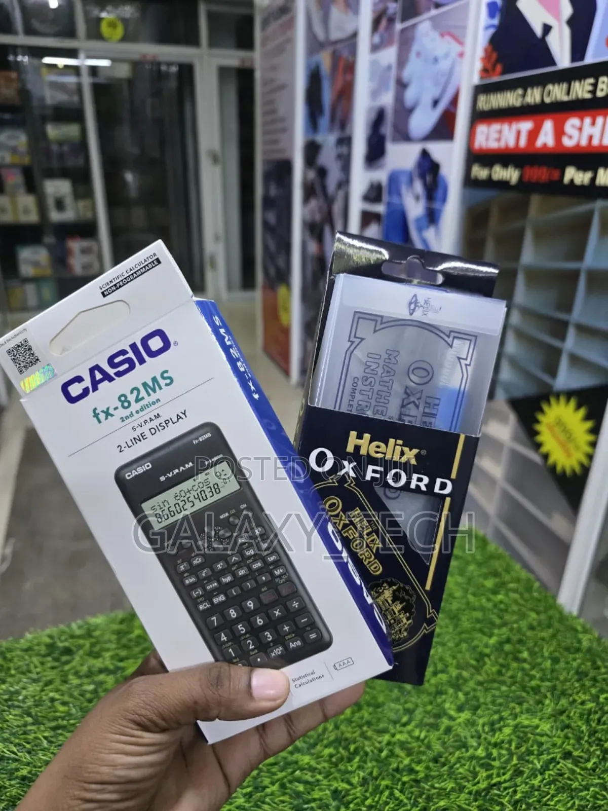 Casio Calculator + Geometrical Set Combo