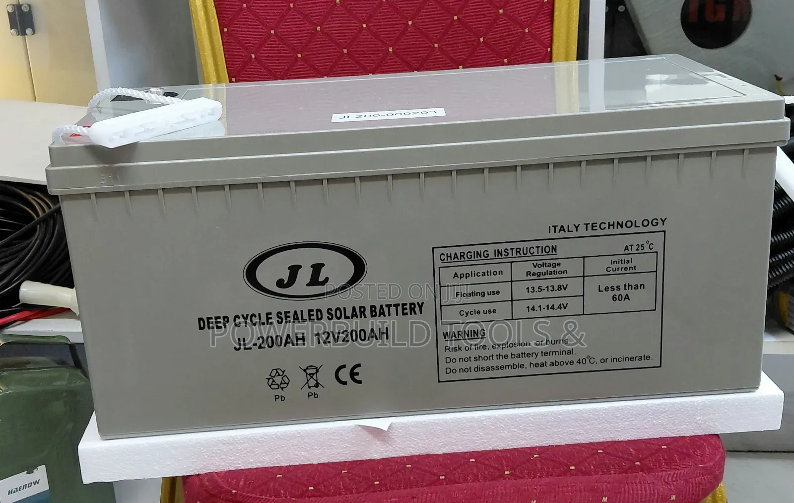 Jl-200ah-12v Deep Cycle Solar Battery With Italian Technology