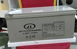 Jl-200ah-12v Deep Cycle Solar Battery With Italian Technology