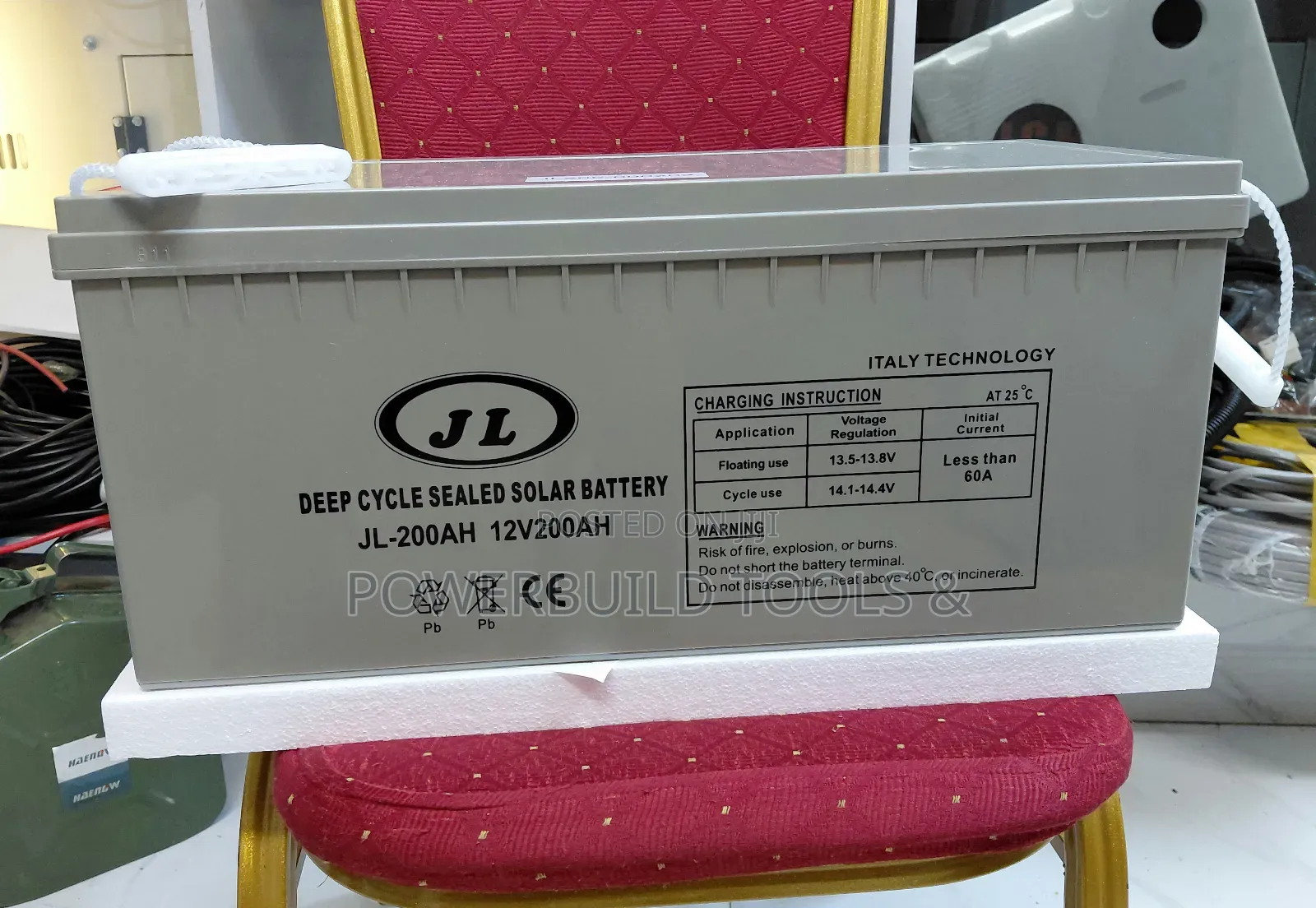 Jl-200ah-12v Deep Cycle Solar Battery With Italian Technology