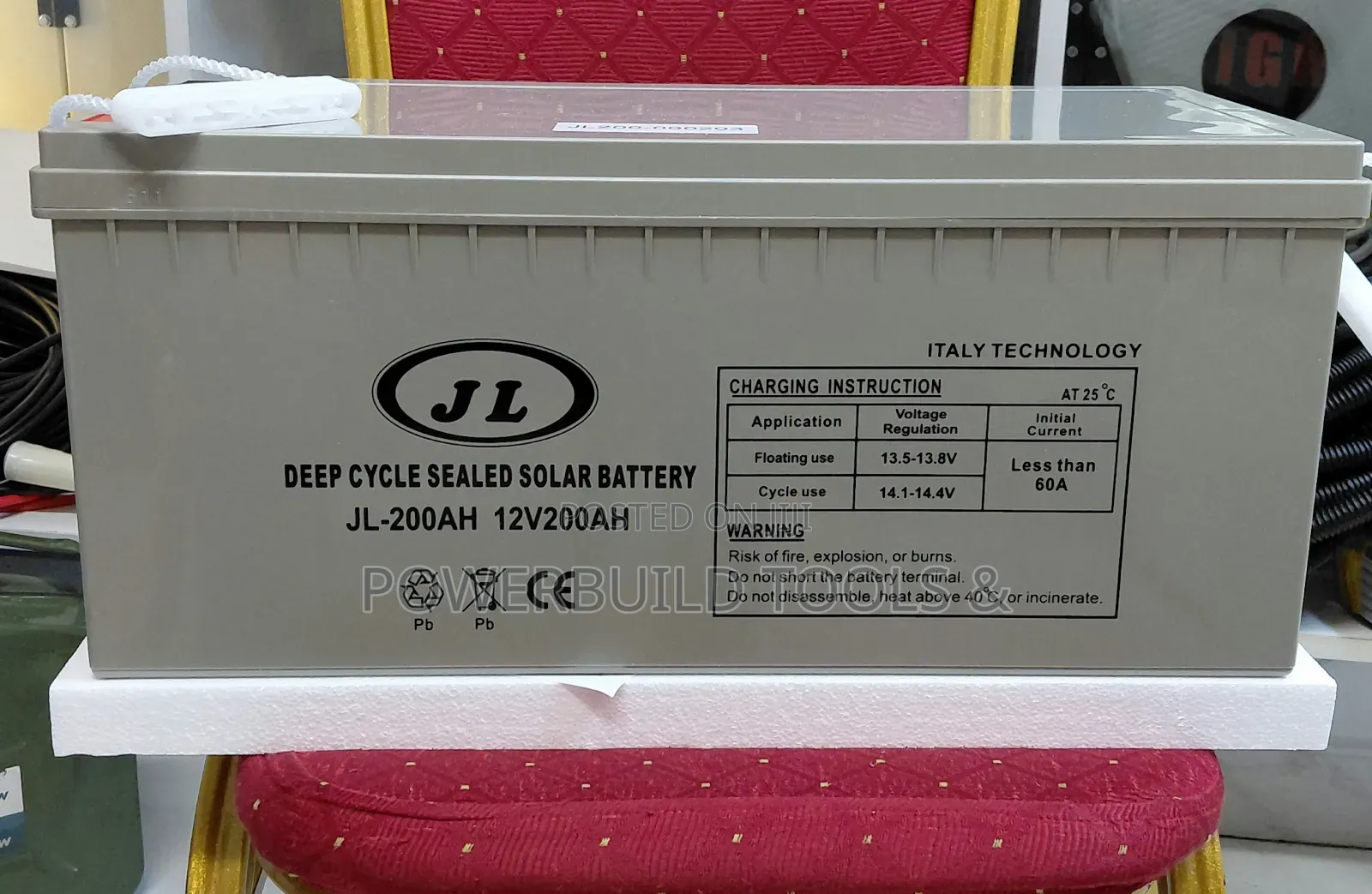 Jl-200ah-12v Deep Cycle Solar Battery With Italian Technology