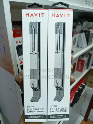 Havit Foldable Laptop Stand Silver Aluminum Alloy Type