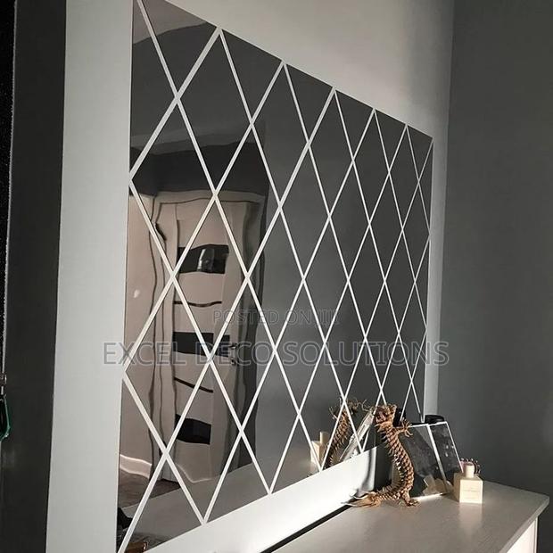 Diamond Acrylic Mirror Tiles for Modern Wall Decoration Use