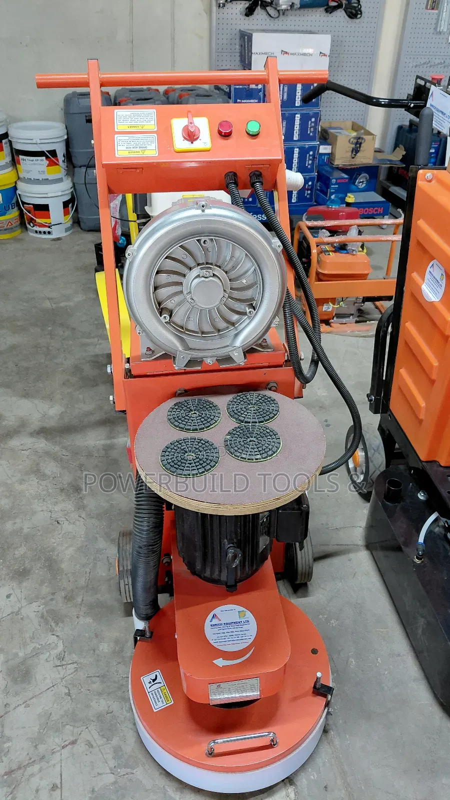 Industrial Concrete Floor Grinder and Polisher Hand-Push Model 5.5hp