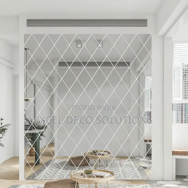 Decorative Diamond Acrylic Mirrors for Living Room and Bedroom Walls