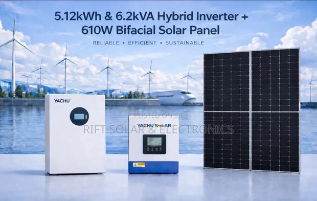 5.12kwh 6.2kva Solar Energy Kit - (6)610w Solar Kit Free Installation - main view