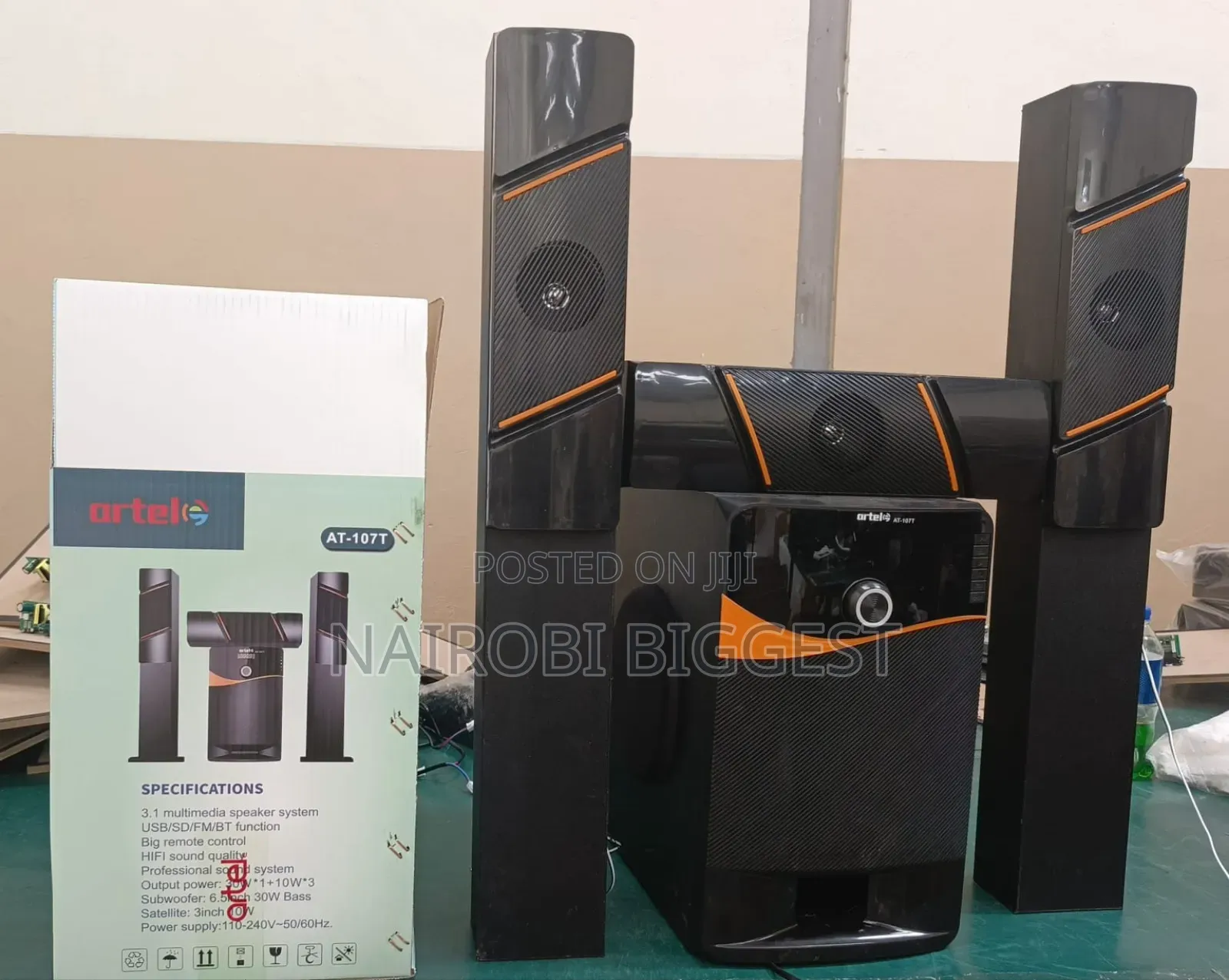 Artel at-107 Tall Boy Multimedia Speaker System