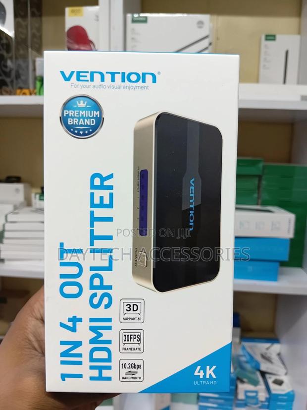 Vention 1 in 4 Out Hdmi Splitter - Black - thumbnail 2
