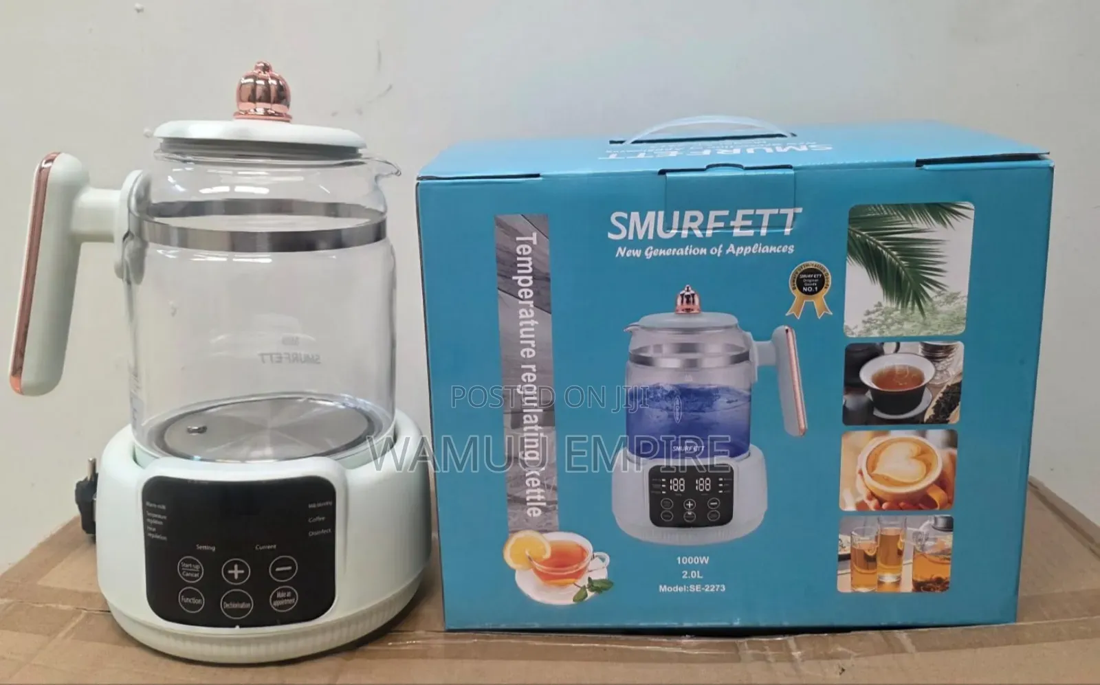 Smurfett Se-2273 Digital Temperature Regulating Electric Kettle.