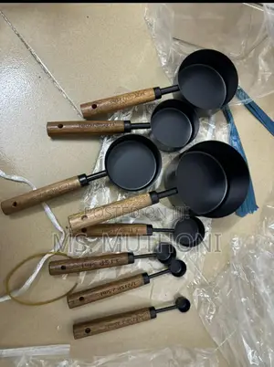Matte Black Set of 8-Piece Stainless Steel Measuring Cups