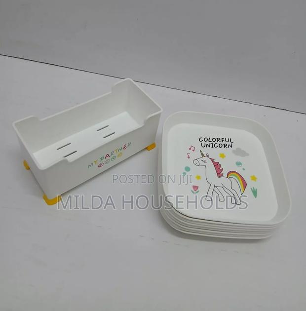 Meal General Spit Kids Snack Plates With Stand.