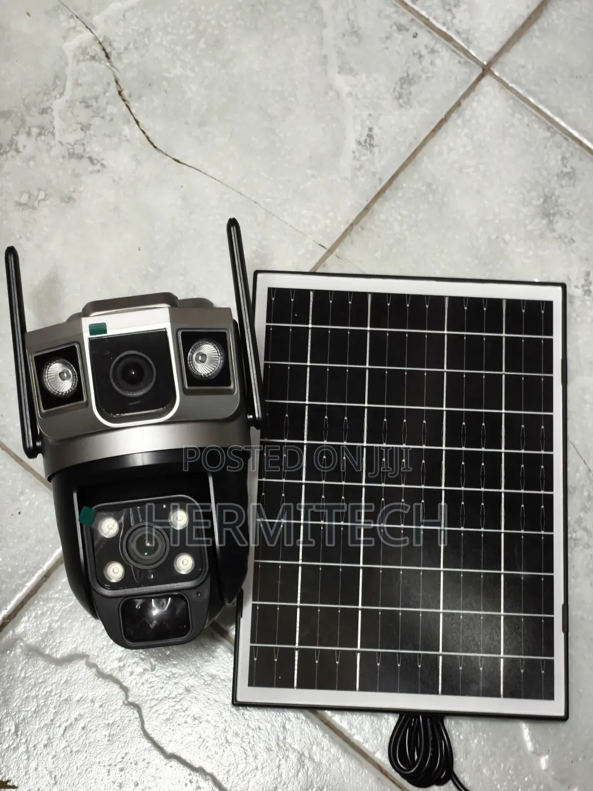 Dual Lens Support Screen Display Outdoor 4g Solar Powered CCTV