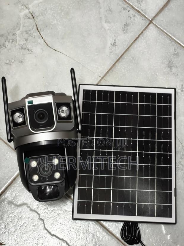 Dual Lens Support Screen Display Outdoor 4g Solar Powered CCTV