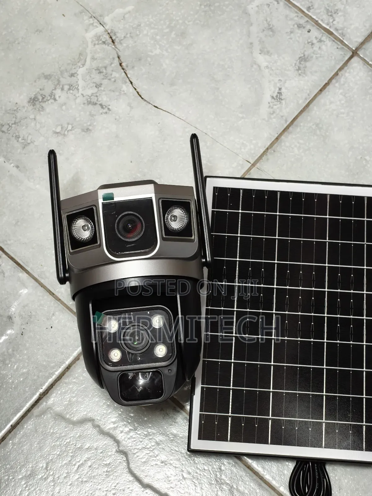 Dual Lens Support Screen Display Outdoor 4g Solar Powered CCTV