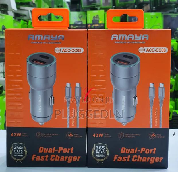 Amaya Dual-Port Fast Car Charger.