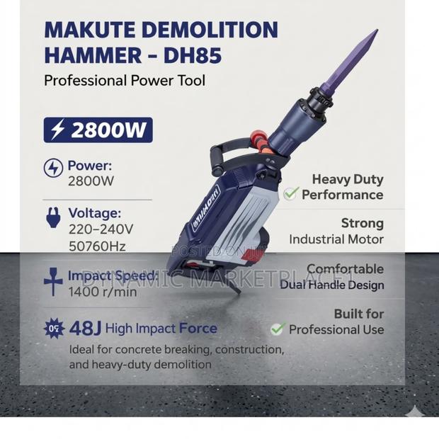 Makute Dh85 Industrial Demolition Hammer - 2800w